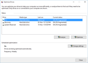 Defragment and Optimize Your Hard Drive