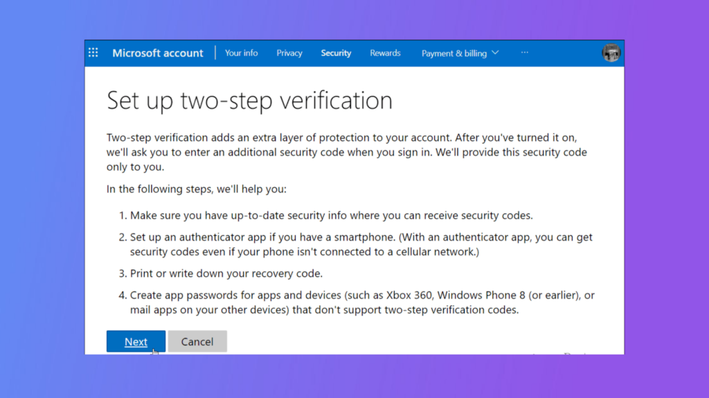 Enable Two-Factor Authentication on Windows 11