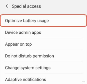 Optimize Battery Usage by Apps