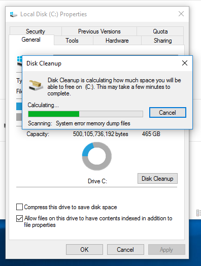 Run Disk Cleanup